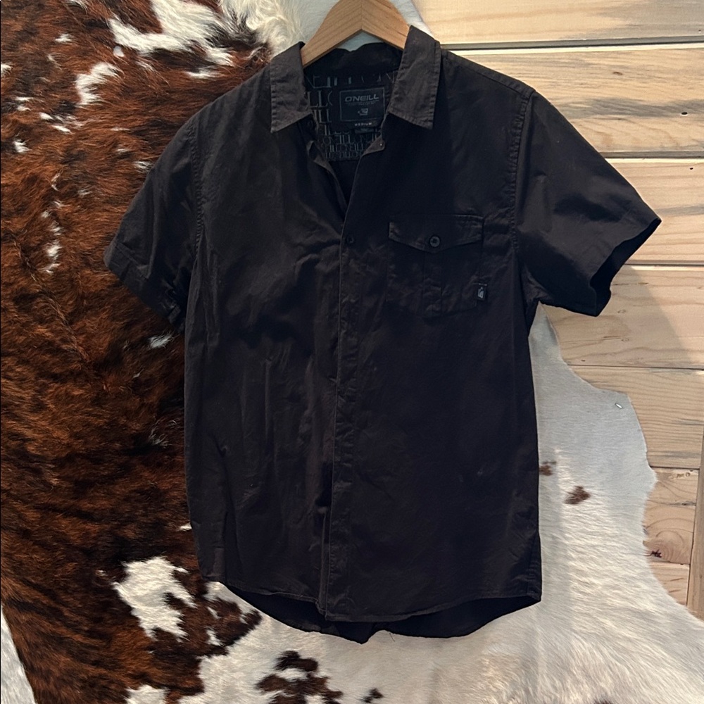 O'Neill Men's Black Casual Button Down Shirt